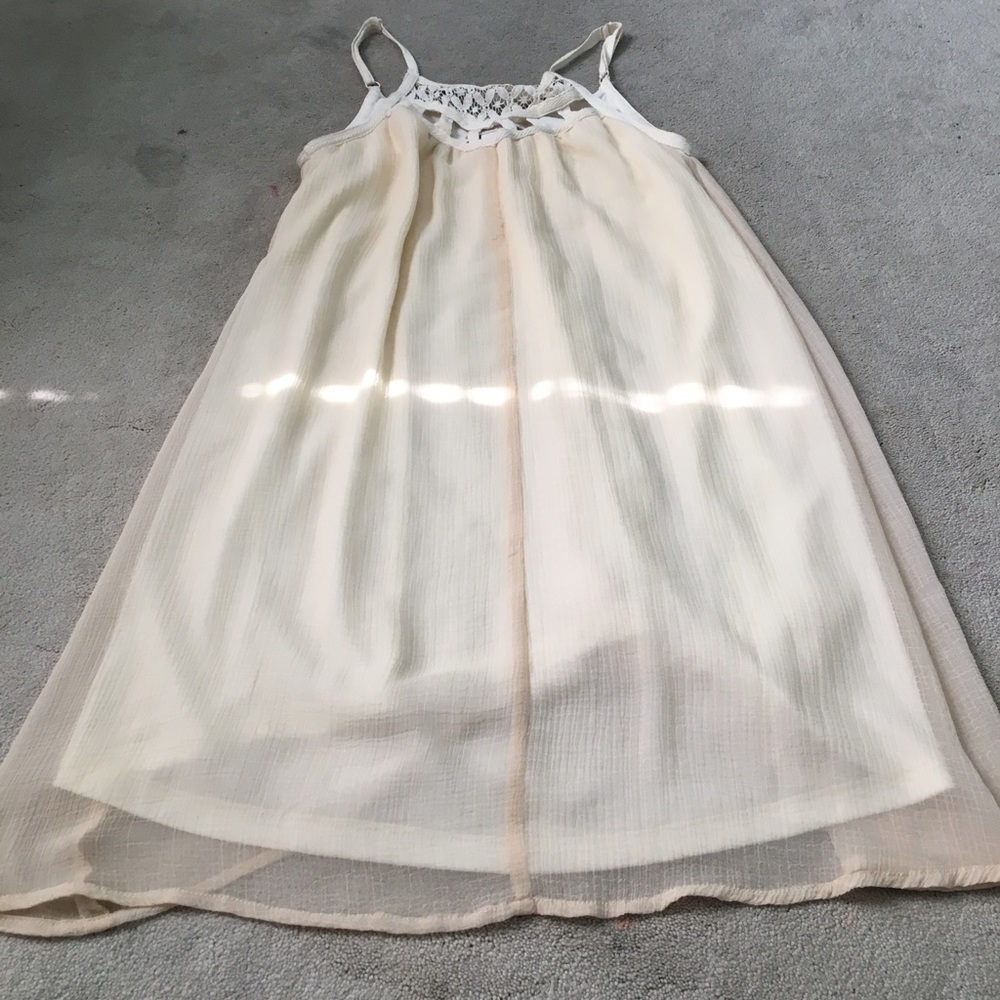 Cream colored flows dress!